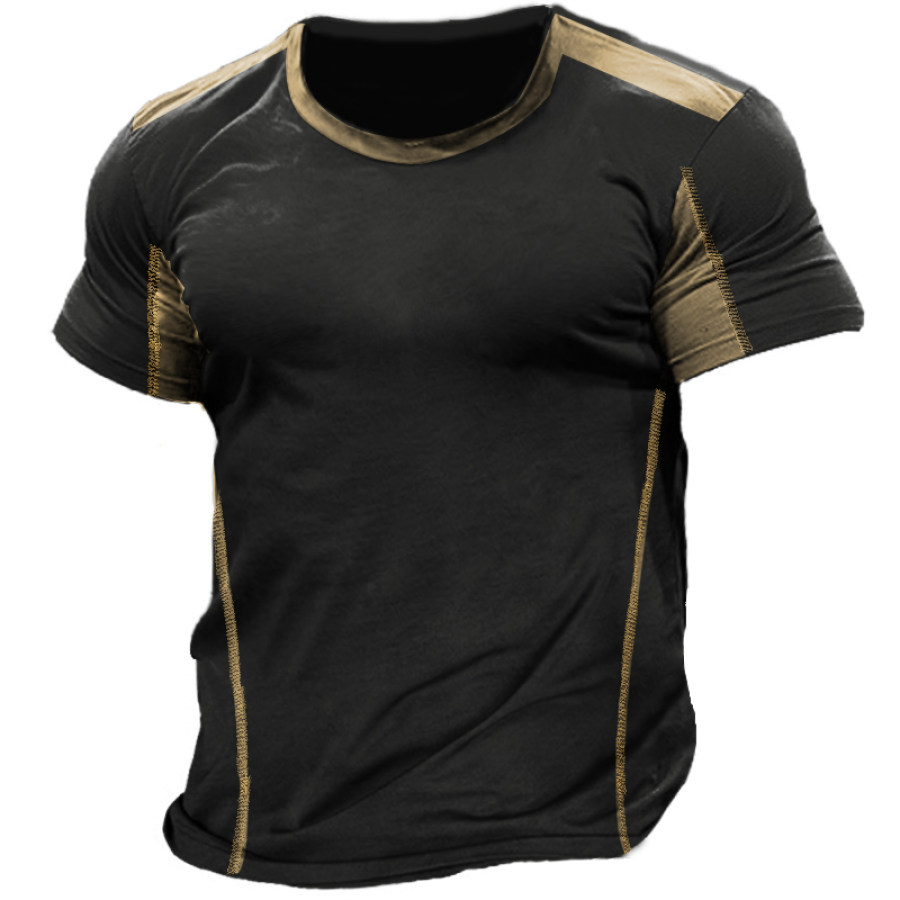 

Men's Vintage Contrast Panel T-Shirt