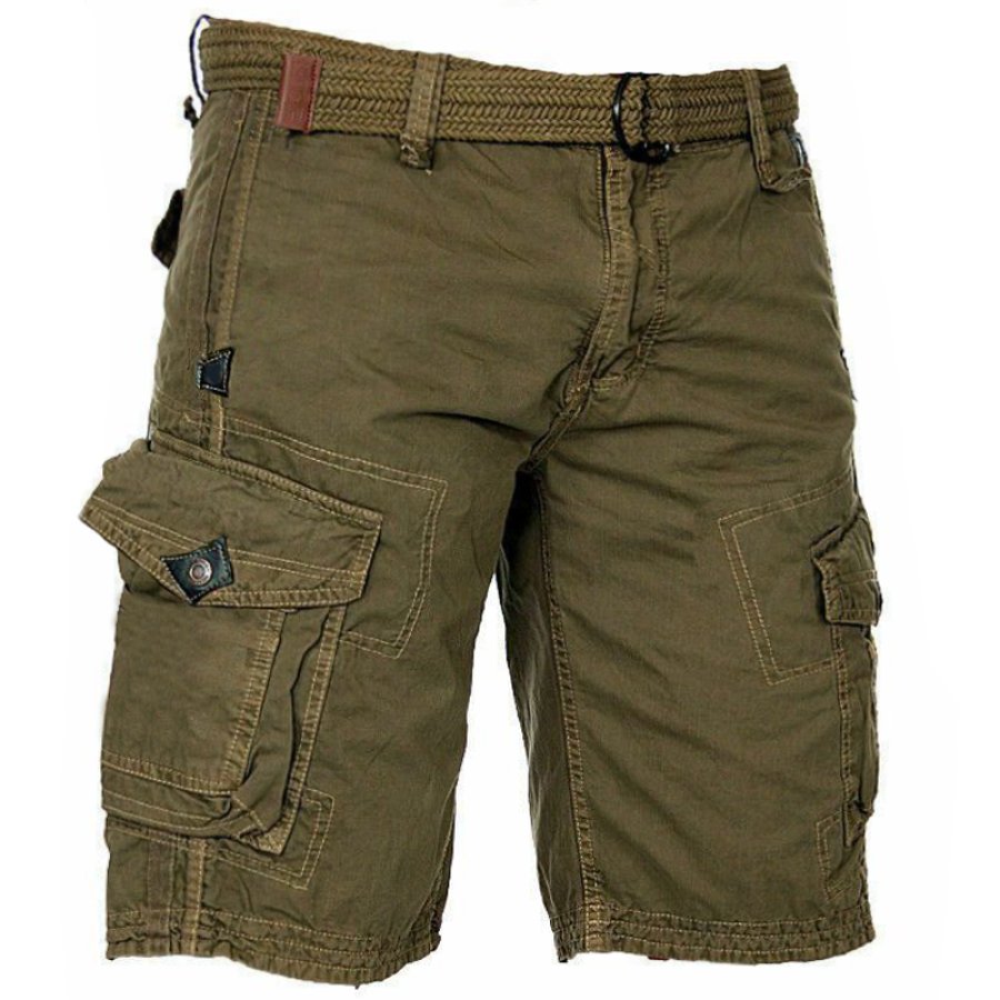 

Men's Multi Pocket Retro Cargo Shorts