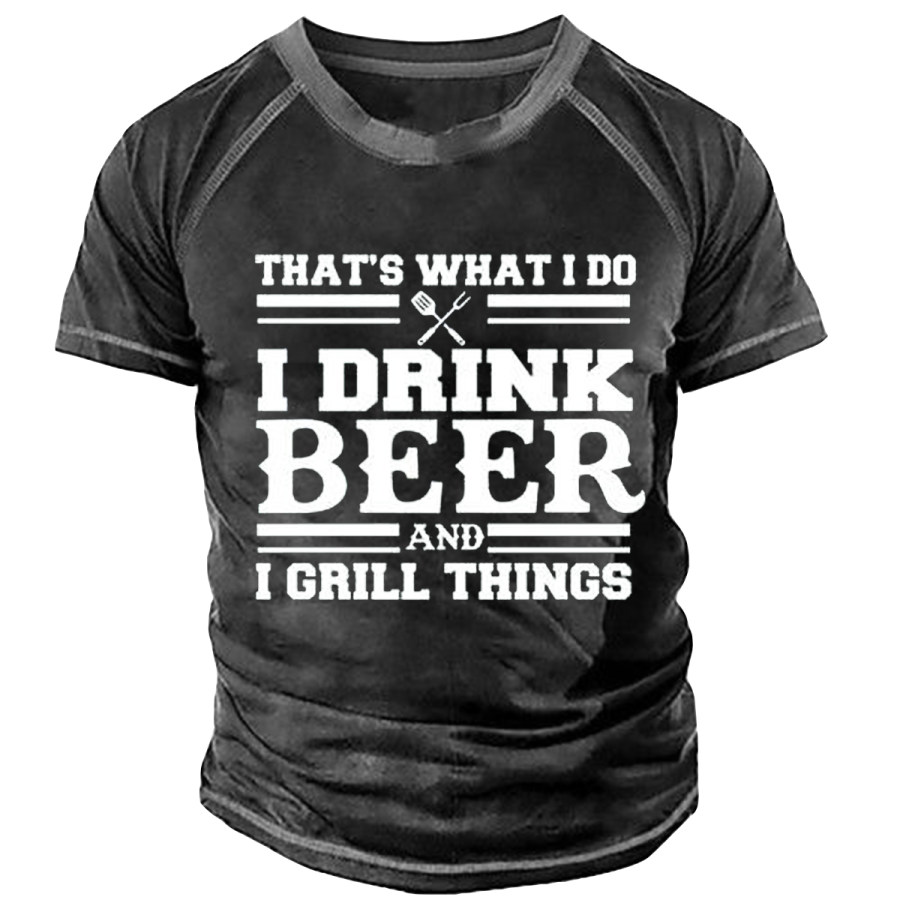 

Men's I DRINK BEER Short Sleeve T-Shirt