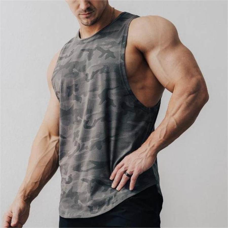 

Men's Vintage Camouflage Sleeveless Vest