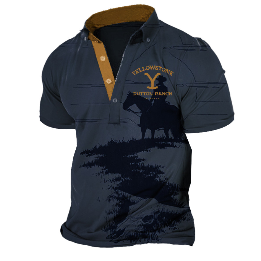 

Men's Yellowstone Polo Neck T-Shirt