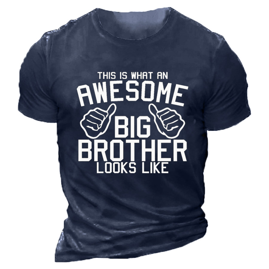 

Men's THIS IS WHAT AN AWESOME BIG BROTHER LOOKS LIKE Short-sleeve T-shirt