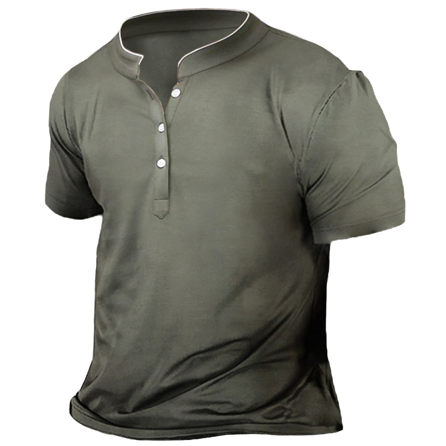 

Men's Vintage Henley Short Sleeve T-Shirt