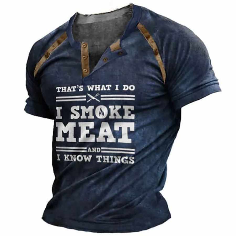 

Men's VINTAGE I SMOKE MEAT Short Sleeve T-shirt