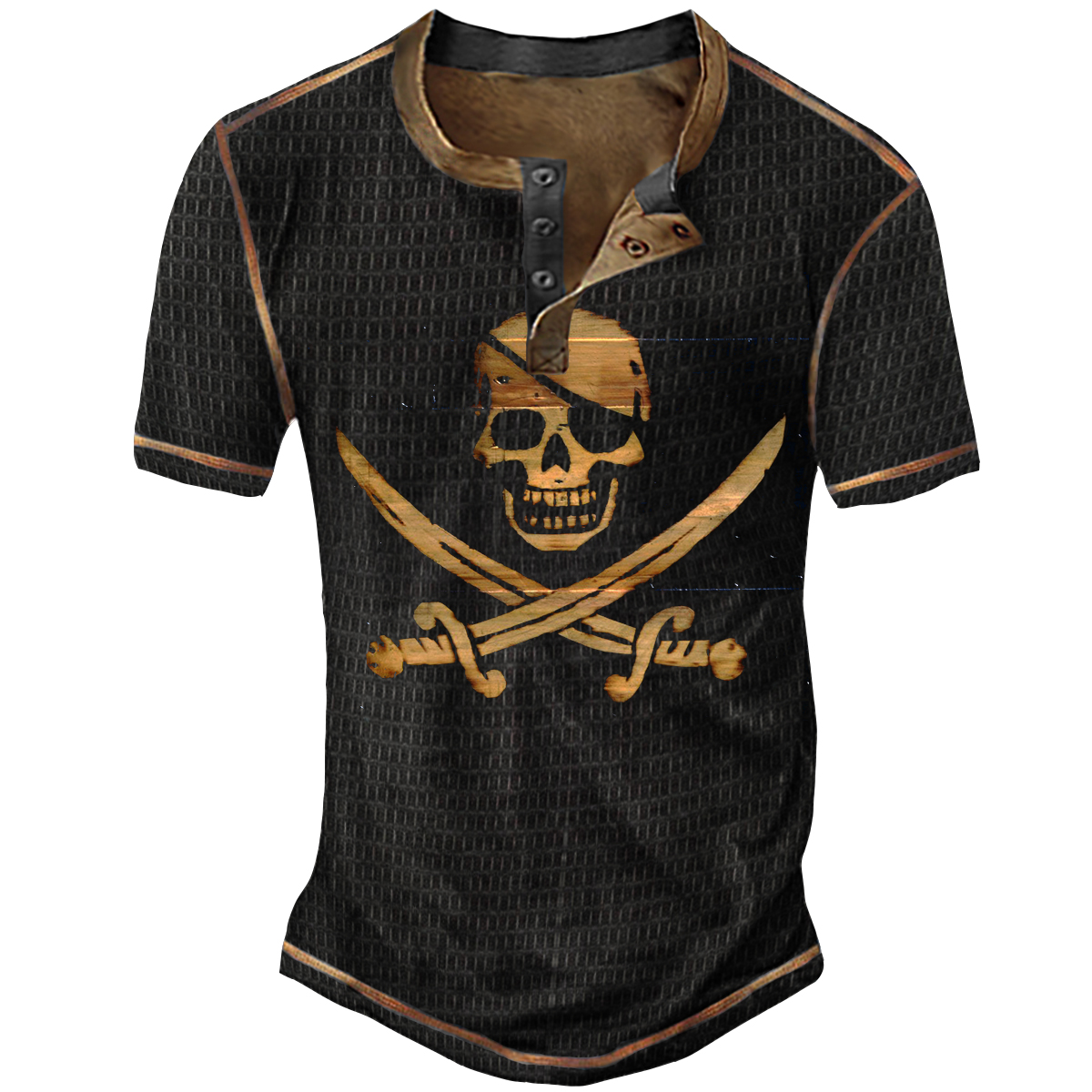 Men's Vintage Pirate Skull Chic T-shirt