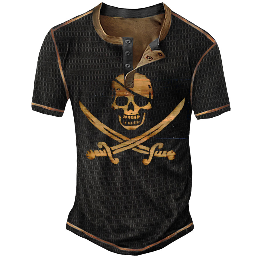 

Men's Vintage Pirate Skull T-Shirt