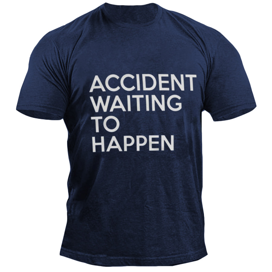

Men's Vintage ACCIDENT WAITING TO HAPPEN Short Sleeve T-Shirt