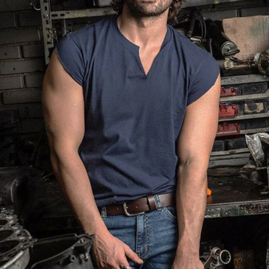 

Men's Retro Casual Tank Top T-Shirt