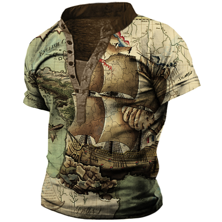 

Men's Vintage Nautical Sailing Short Sleeve T-Shirt