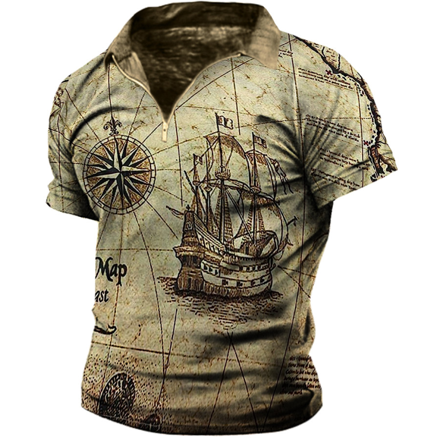 

Men's Vintage Nautical Sailing Short Sleeve T-Shirt
