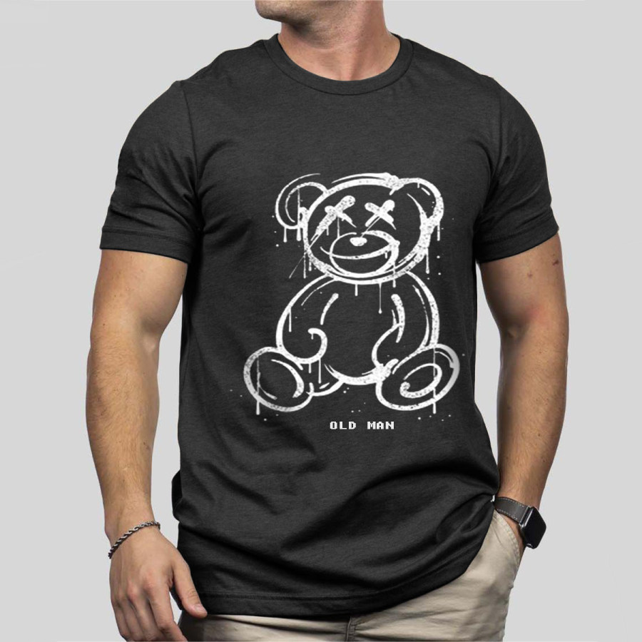 

Men's Retro Bear OLD MAN Short-sleeved T-shirt