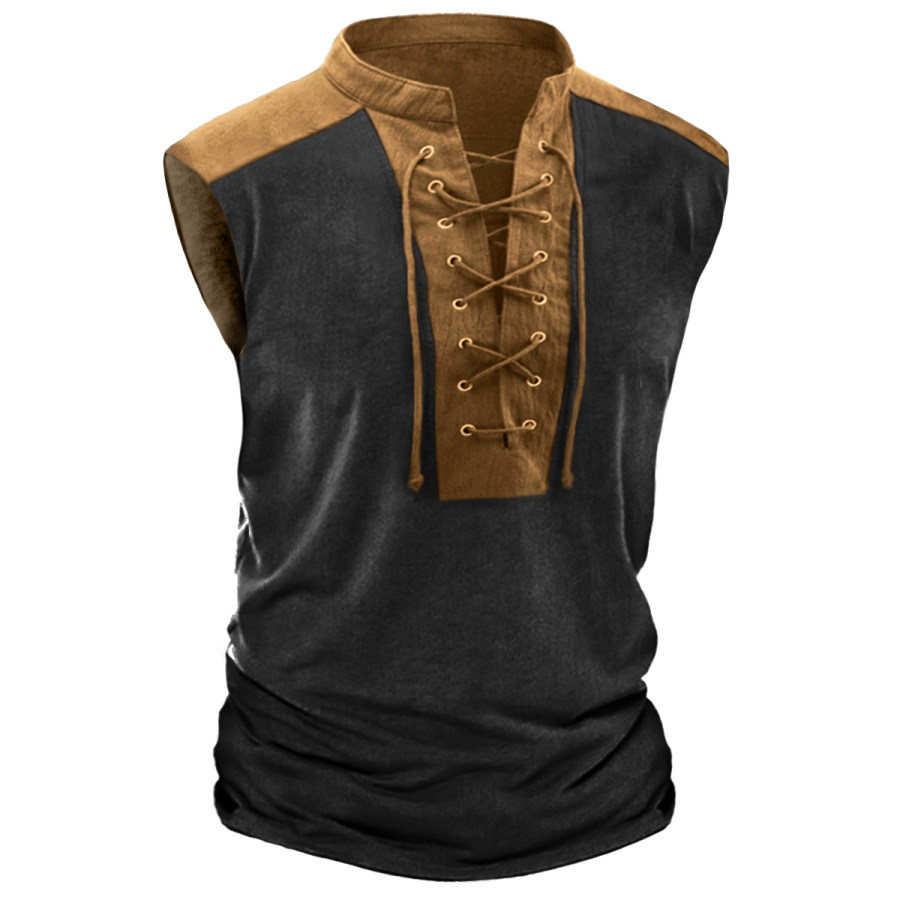 

Men's Vintage Tie Sleeveless T-Shirt