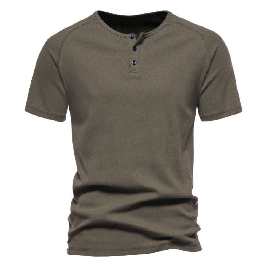 

Men's Vintage Oversized Henley T-Shirt