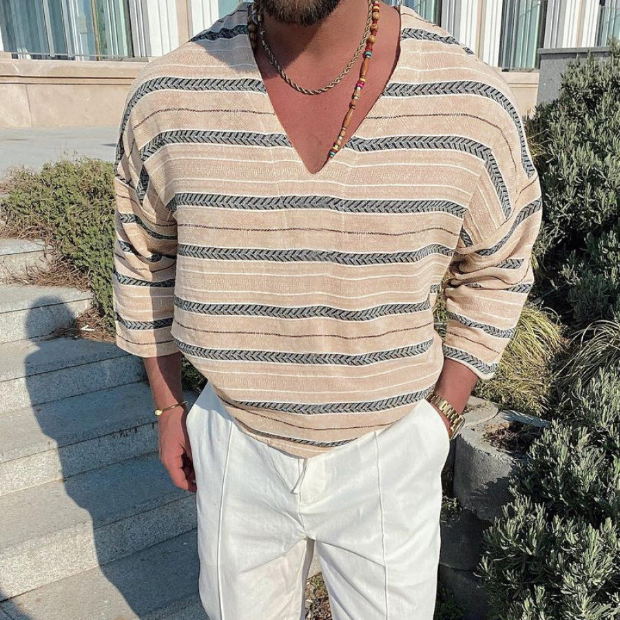 

Men's Vintage Ethnic Style Loose Cotton Linen T-Shirt