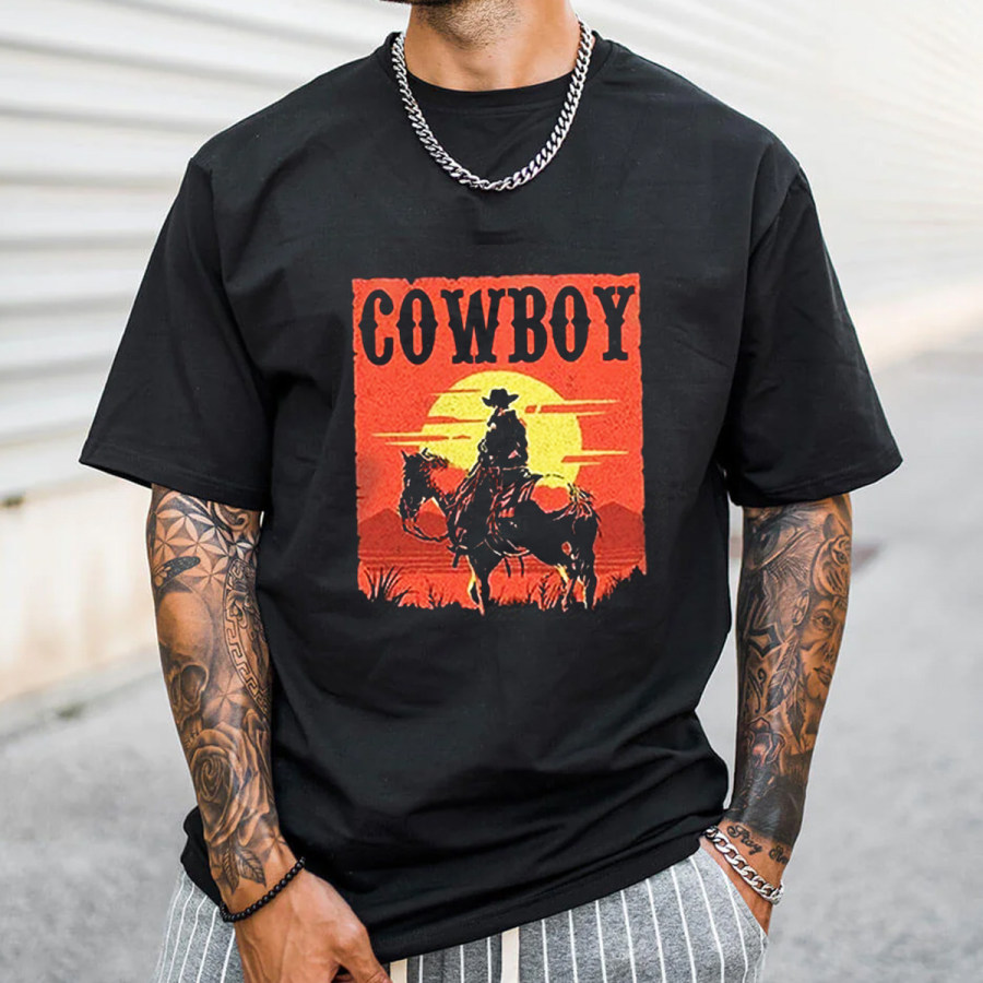 

Men's Vintage COWBOY Short Sleeve T-Shirt