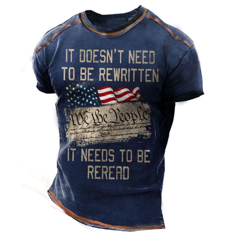 

Men's Vintage It Doesn't Need To Be Rewritten Short Sleeve T-shirt