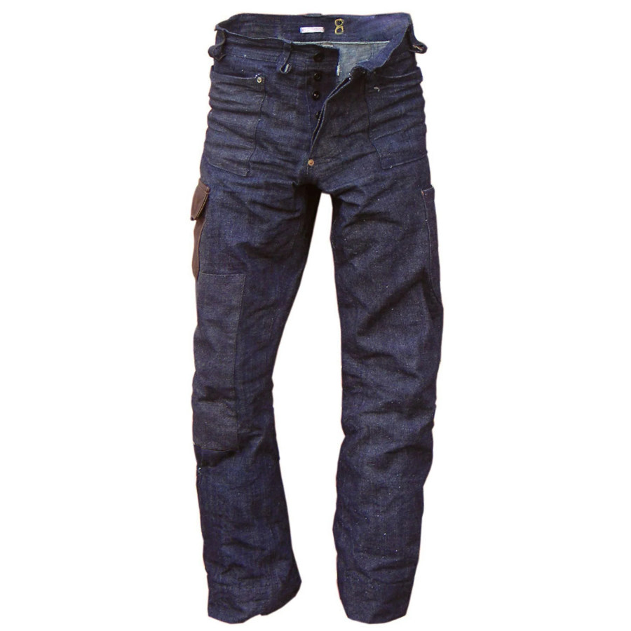 

1972 Men's Vintage Multi-Pocket Denim Cargo Pants