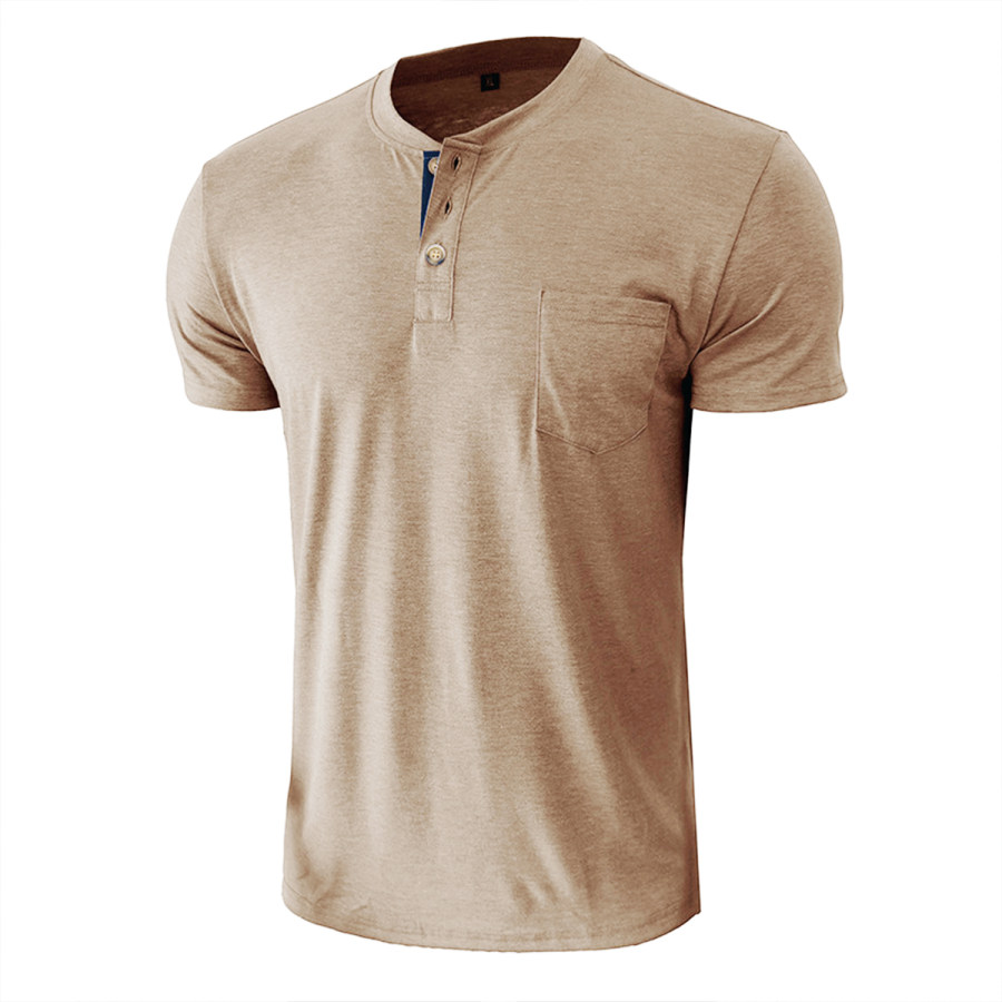 

Men's Vintage Pocket Henley T-Shirt