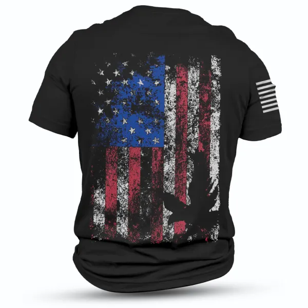 Men's Vintage Freedom American Flag T-Shirt - Wayrates.com