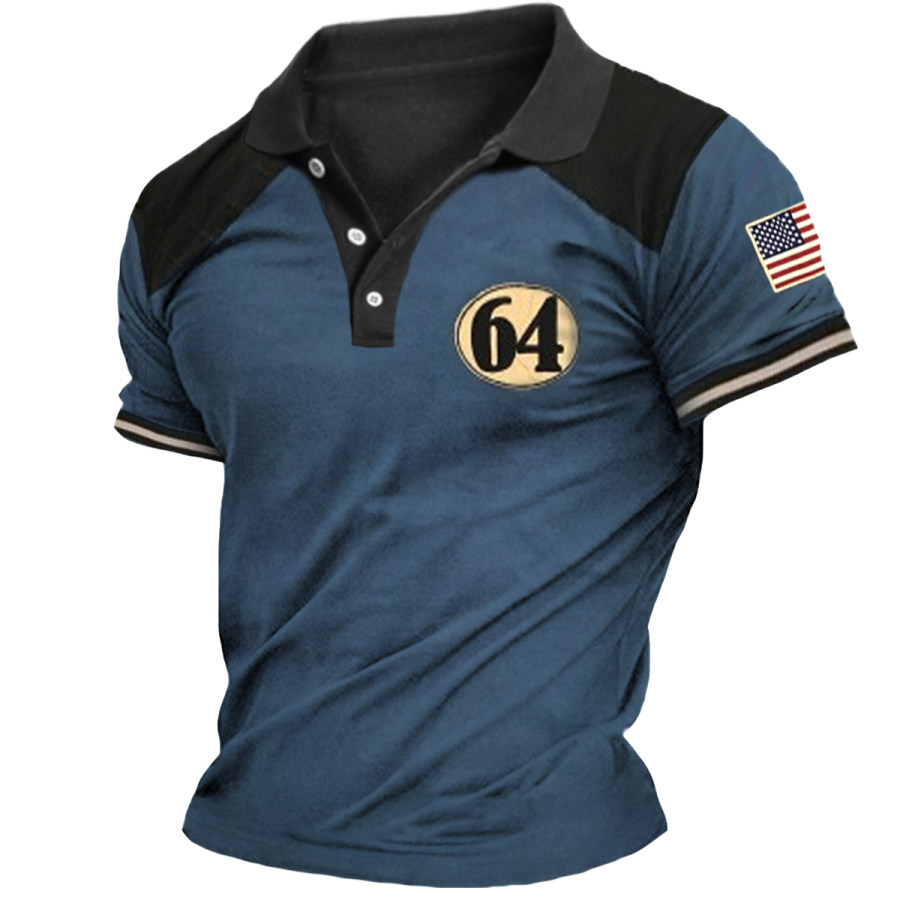 

Men's Vintage American Flag 64 Short Sleeve T-Shirt