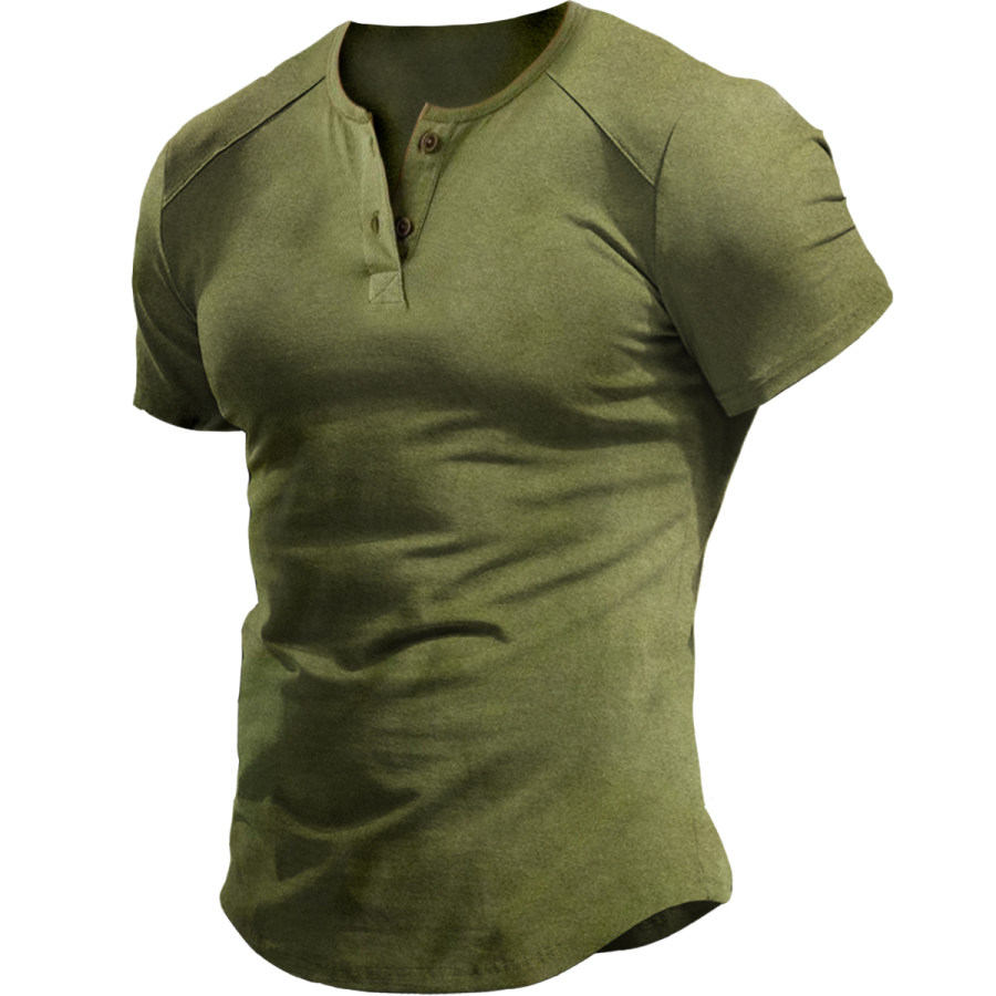 

Men's Vintage Henley Short Sleeve T-Shirt