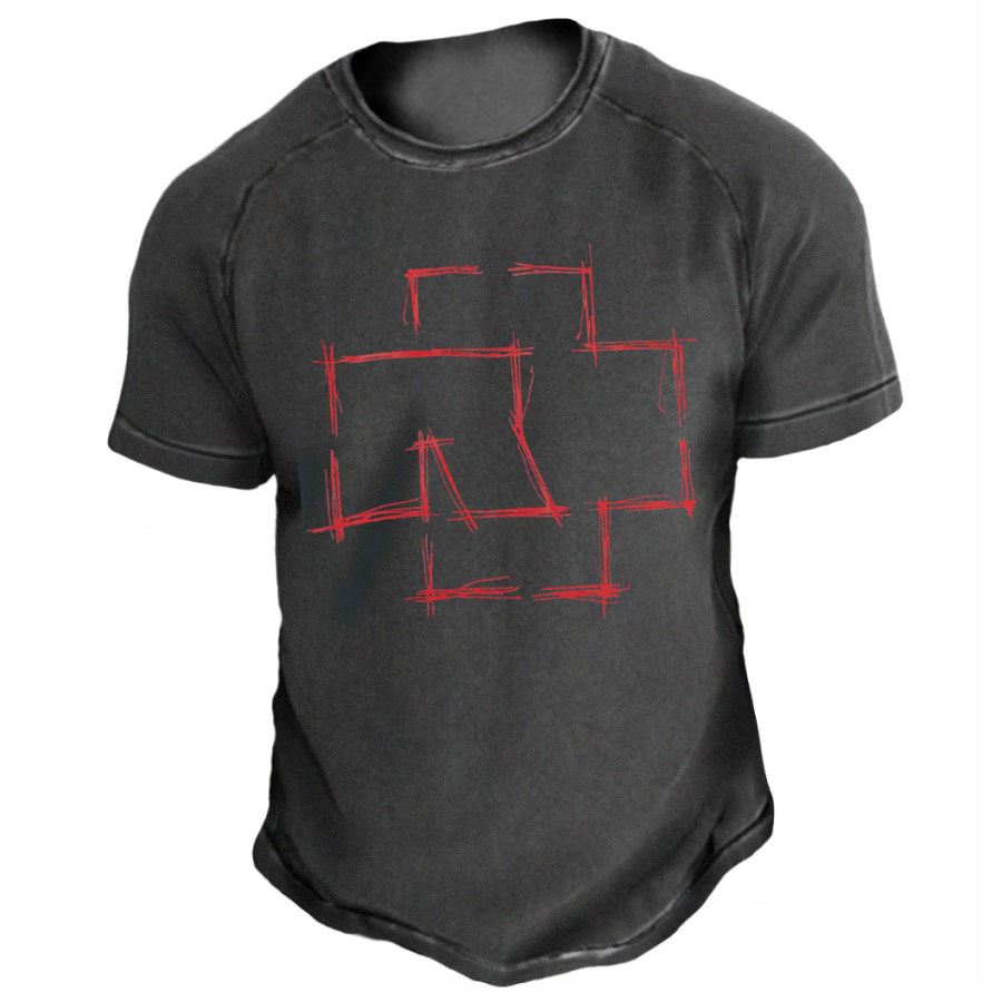 

Men's Vintage Cross Print T-Shirt