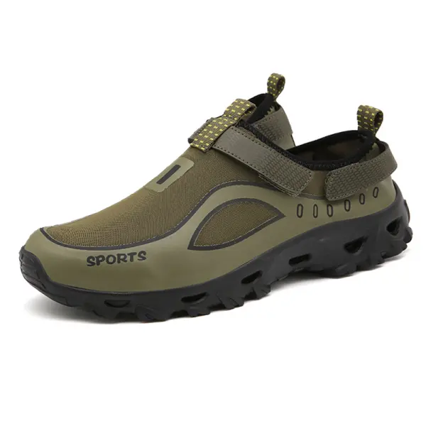 Men's Non-slip Velcro Shoes Outdoor Hiking Casual Wading Shoes - Kalesafe.com 