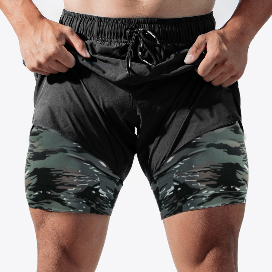 

Men's Outdoor Quick Dry Double Layer Zipper Pocket Casual Shorts