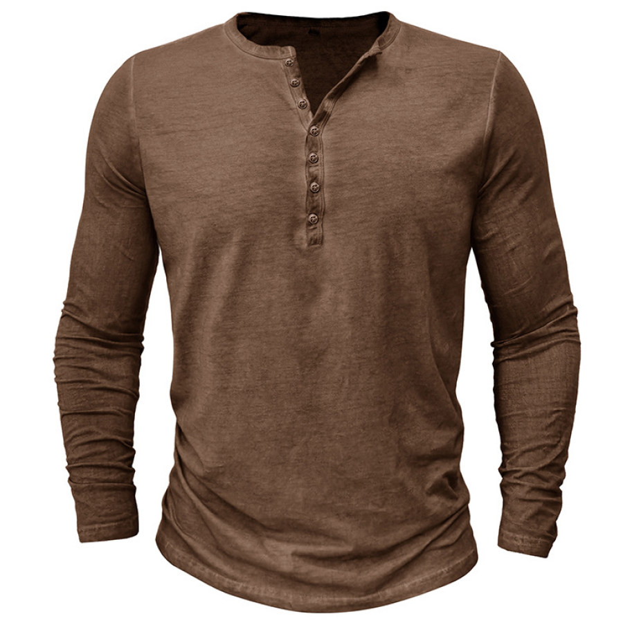 

Men's Vintage Classic Henley T-Shirt