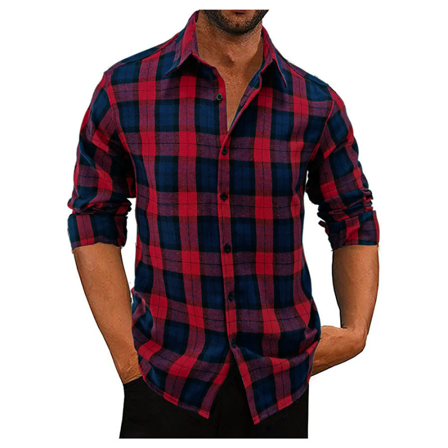

Men's Casual Check Long Sleeve Shirt