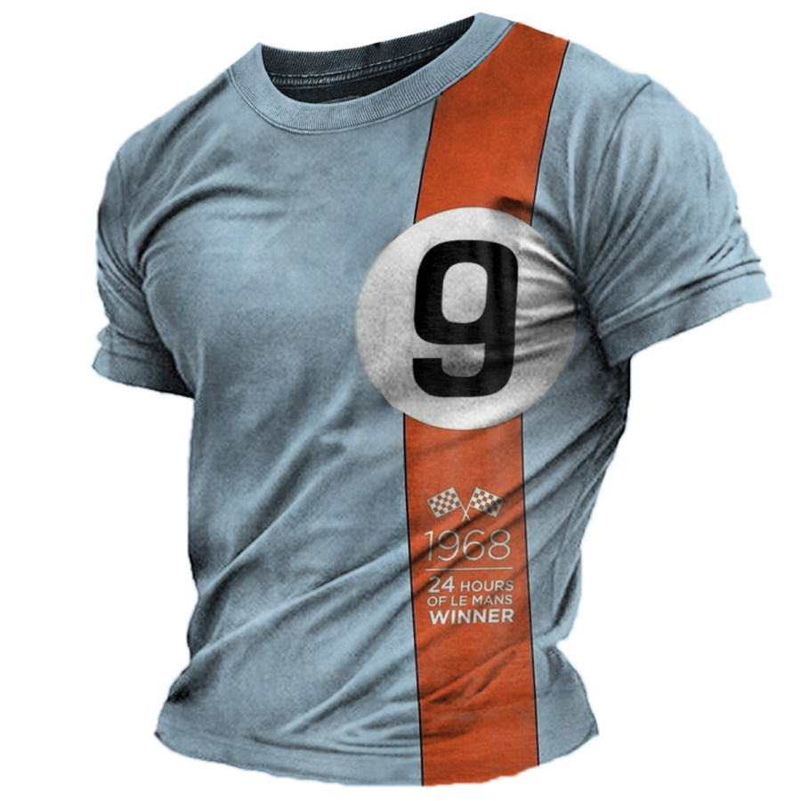 

Men's Vintage Round Neck Short Sleeve T-Shirt
