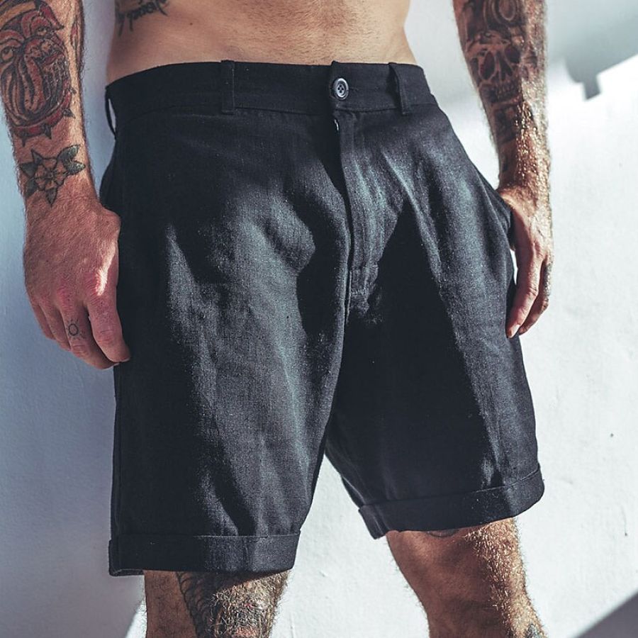 

Men's Vintage Cotton Linen Shorts