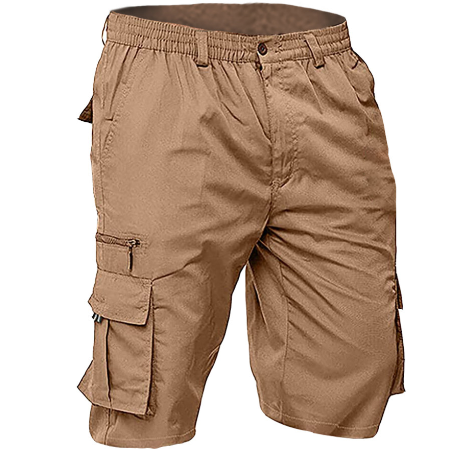 

Pantalones Cortos De Carga Sueltos Con Múltiples Bolsillos Casuales Para Hombres Al Aire Libre