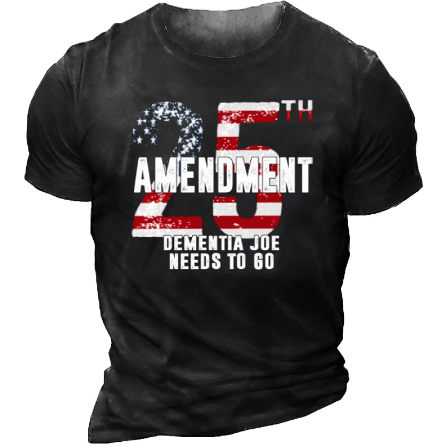 

25Th Amendment Dementia Joe Needs To Go Men's Motorcycle Short Sleeve T-Shirt