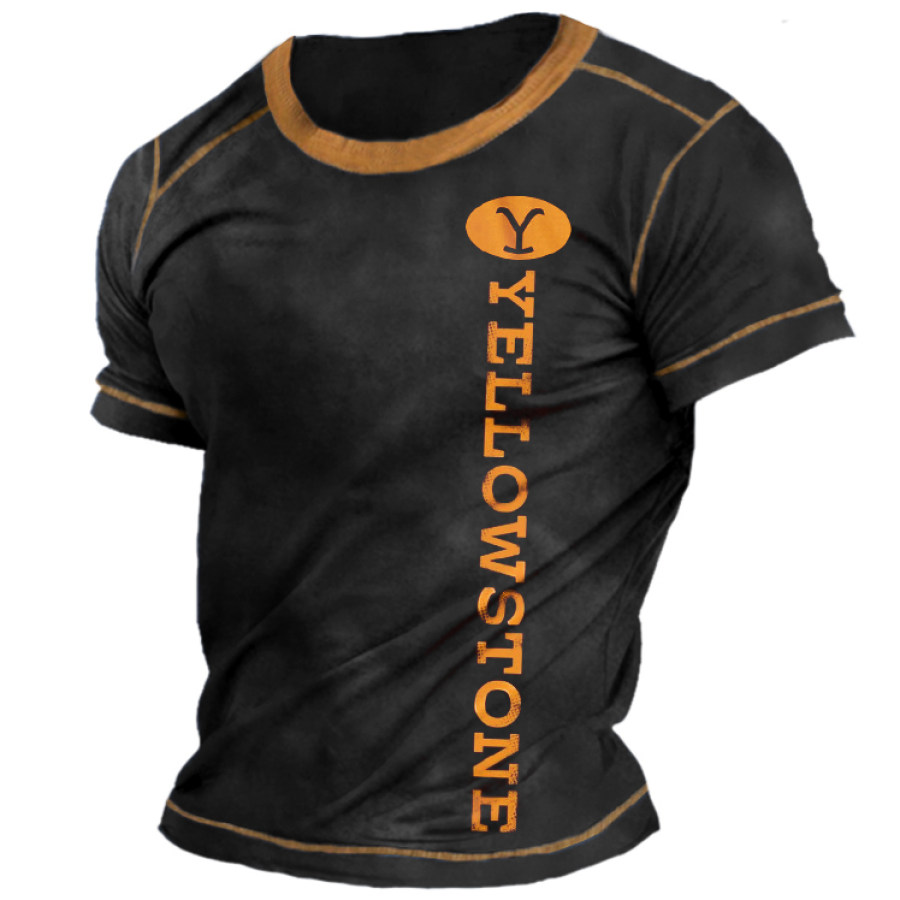 

Men's Vintage Western Yellowstone Short Sleeve T-Shirt
