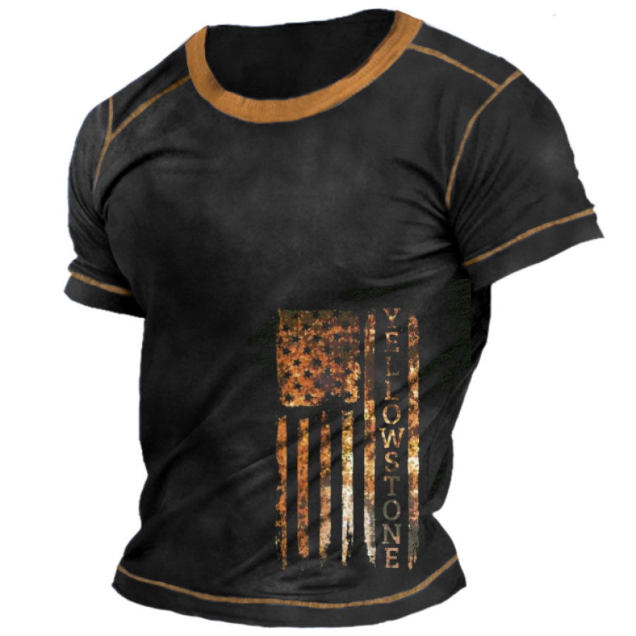 

Men's Vintage Western Yellowstone Short Sleeve T-Shirt