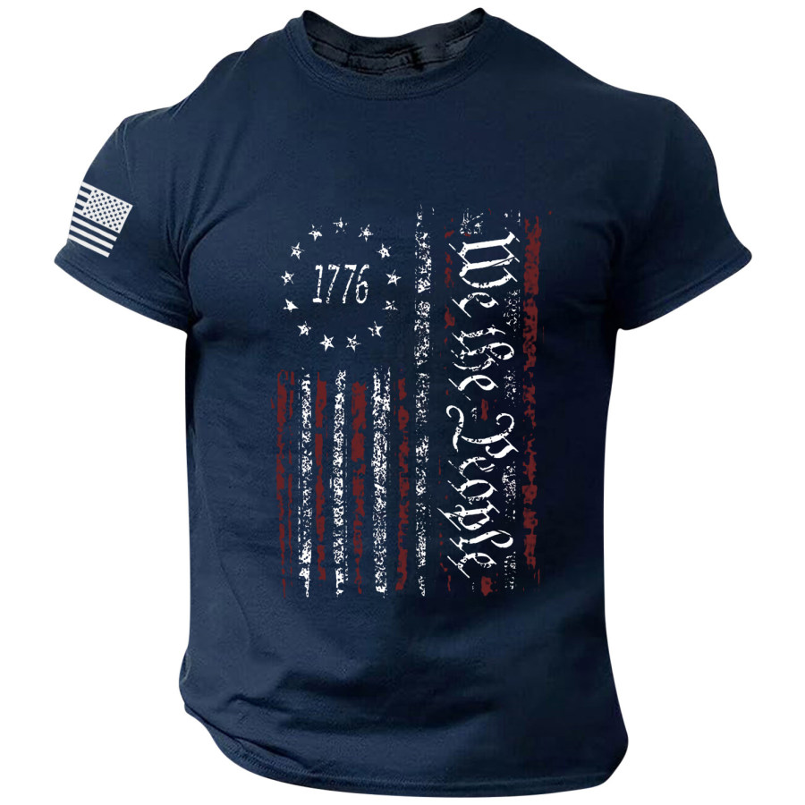 

1776 We The People Men's Casual Comfortable Round Neck Short Sleeve T-Shirt