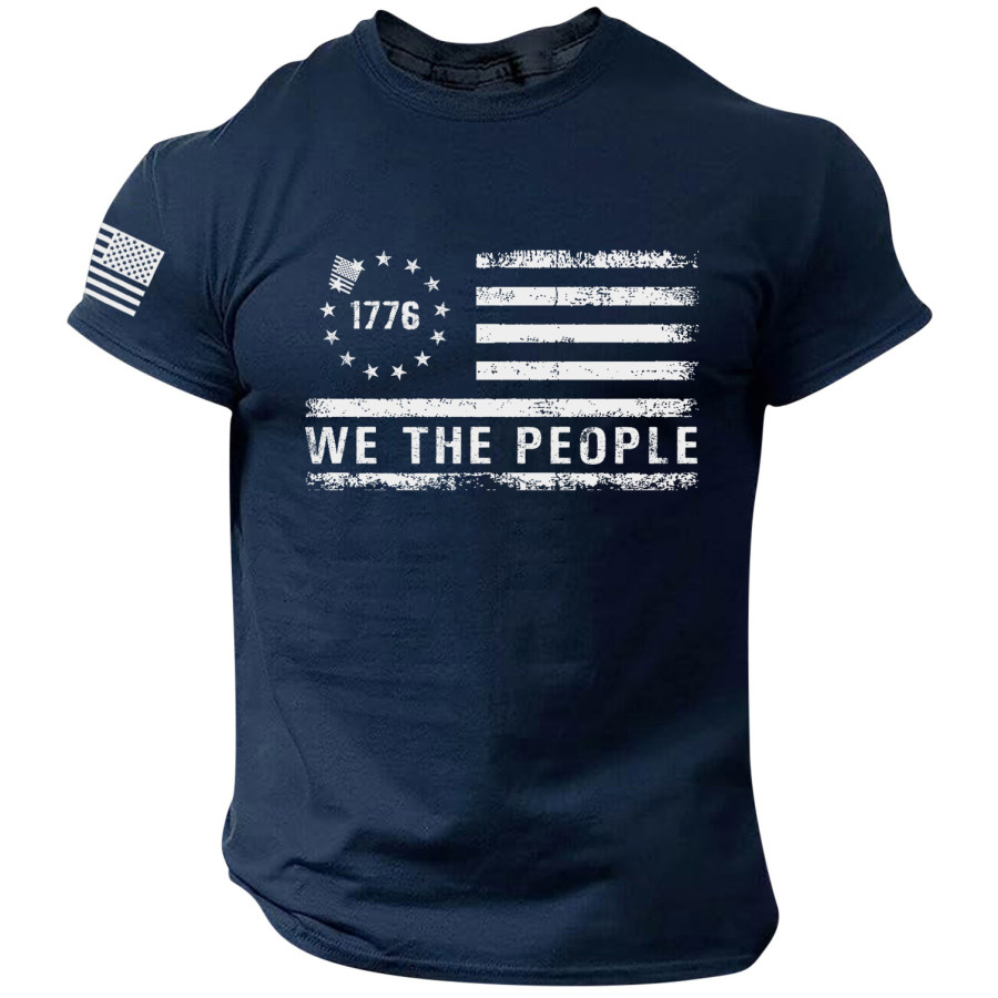 

1776 We The People Men's Casual Comfortable Round Neck Short Sleeve T-Shirt