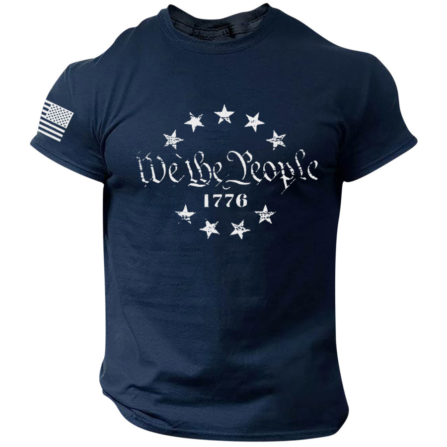 

1776 We The People Men's Casual Comfortable Round Neck Short Sleeve T-Shirt