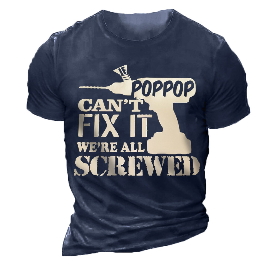 

Men's Vintage I FIX STUFF Round Neck Short Sleeve T-Shirt