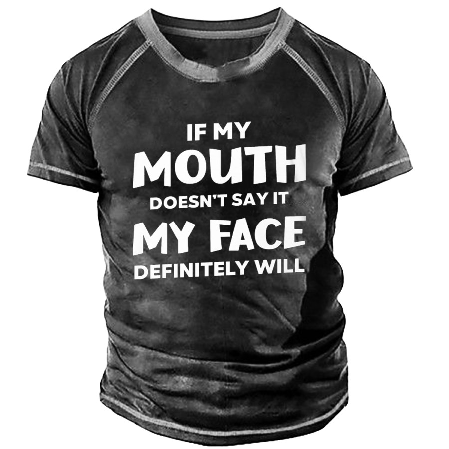 

Men's Irony Round Neck Short Sleeve T-Shirt
