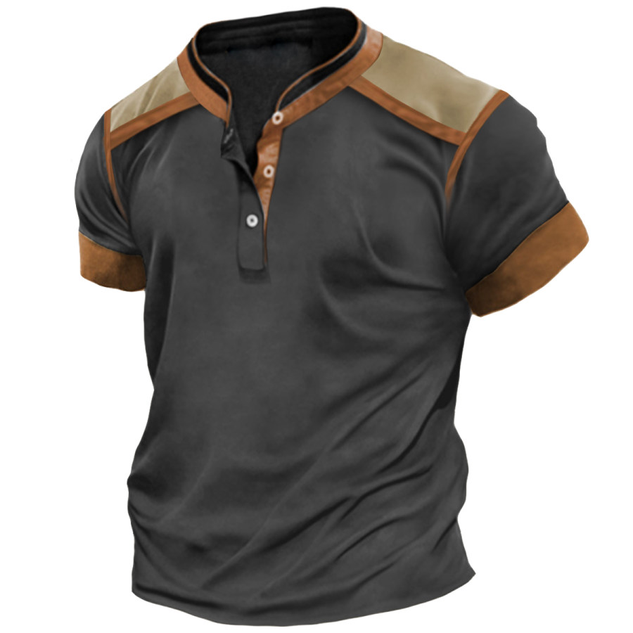 

Men's Vintage Henley Short Sleeve T-Shirt
