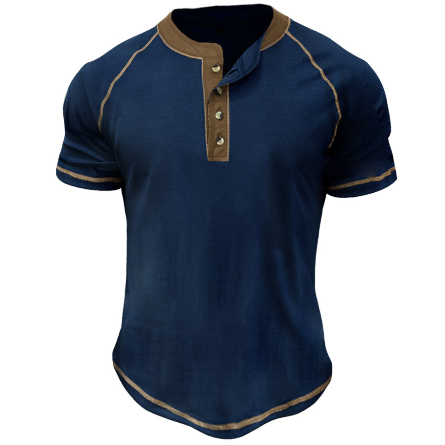 

Men's Vintage Henley Short Sleeve T-Shirt