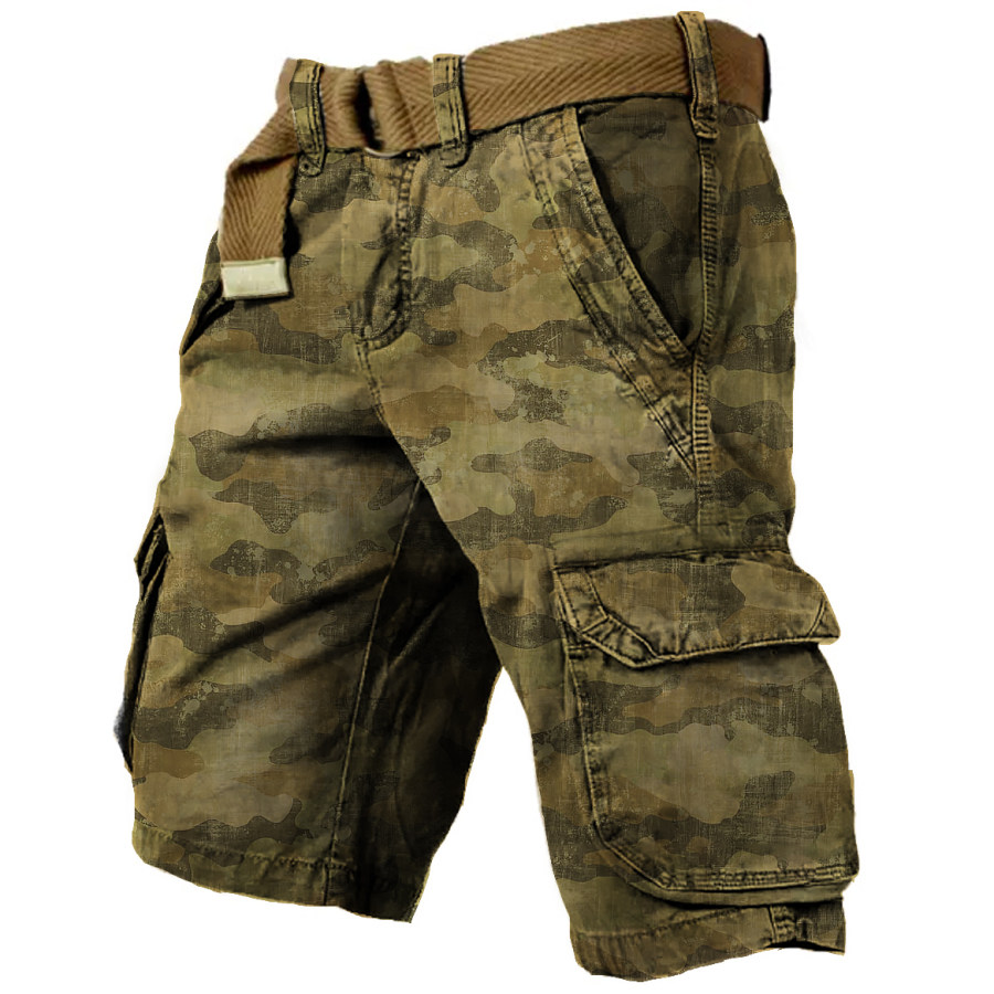 

Men's Outdoor Distressed Camouflage Tactical Shorts