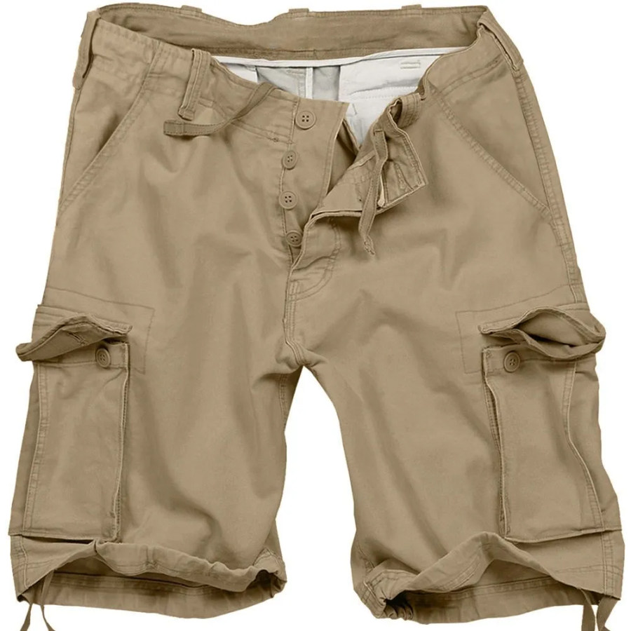 

Men's Outdoor Solid Color Tactical Cargo Shorts