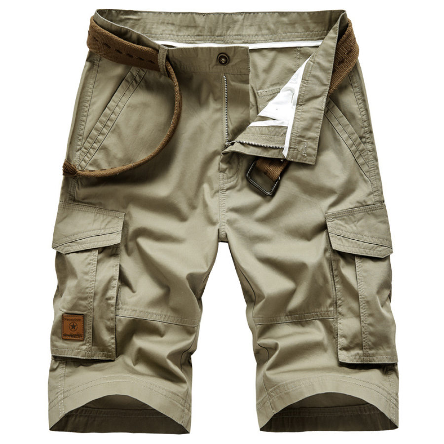 

Men's Casual Cotton Straight Cargo Shorts