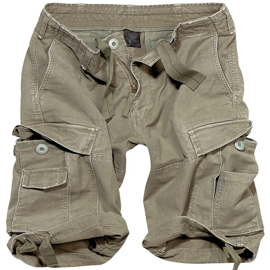 

Men's Outdoor Washed Cotton Tactical Cargo Shorts