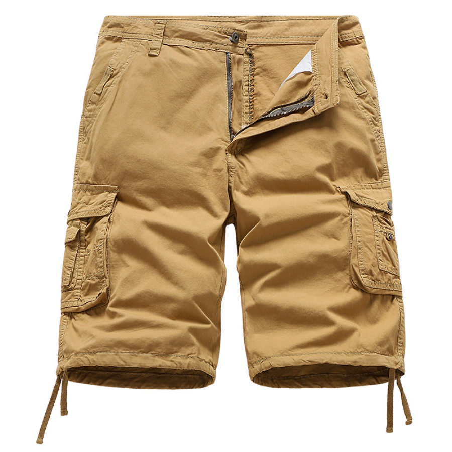 

Men's Casual Cotton Loose Multi-Pocket Cargo Shorts
