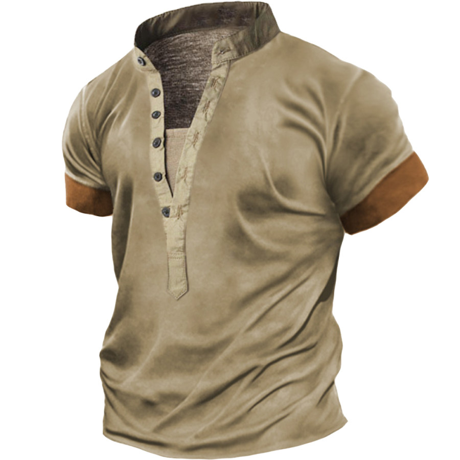

Men's Vintage Henley Short Sleeve T-Shirt