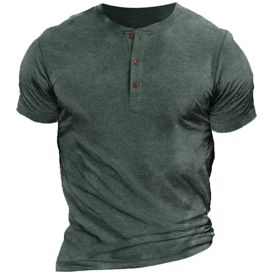 

Men's Vintage Henley Short Sleeve T-Shirt